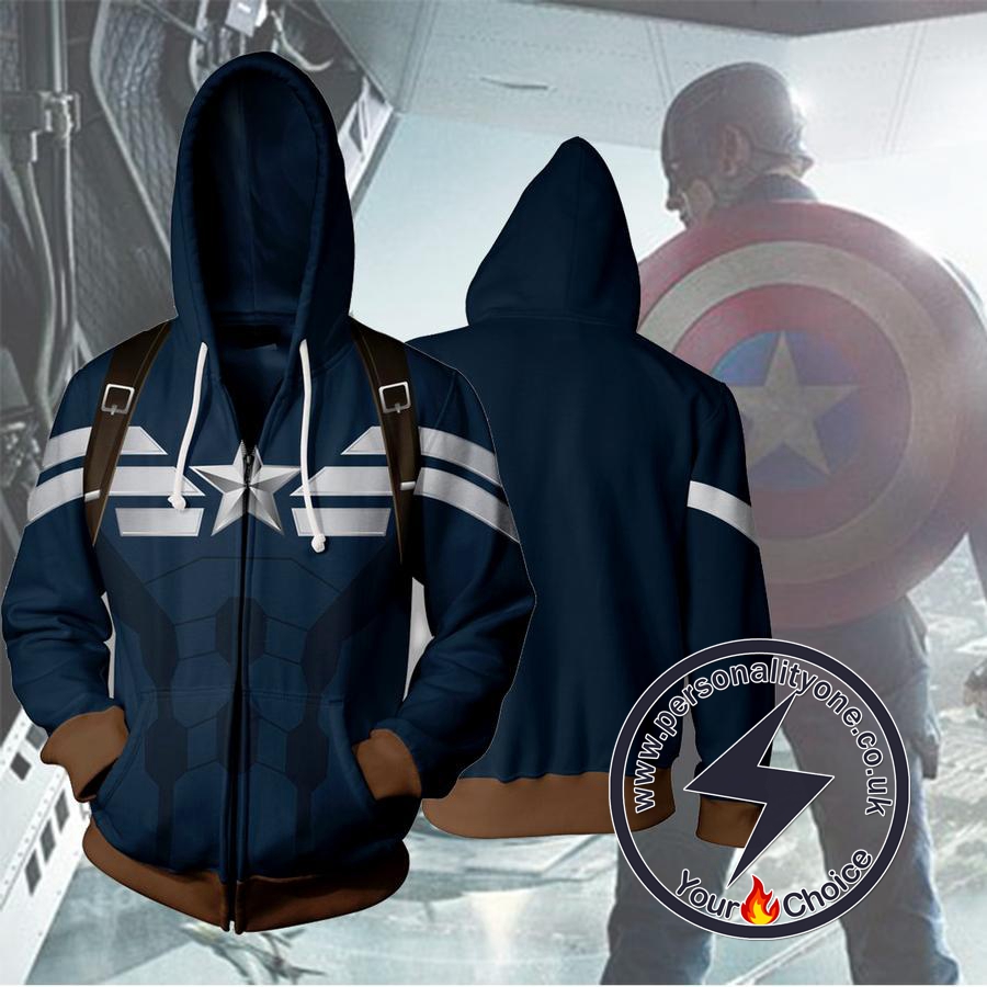 CAPTAIN AMERICA 3D Hoodies Jackets - ZIP UP - CAPTAIN AMERICA 3D